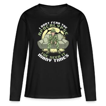 Gamer Gaming Jeux vidéo Jeux vidéo - T-shirt manches longues Premium bio Femme - noir - Devant - Julia (174cm)