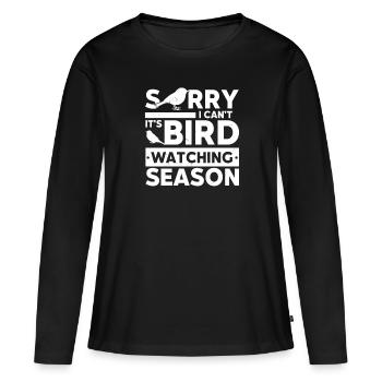Ornithologues ornithologues - T-shirt manches longues Premium bio Femme - noir - Devant - Julia (174cm)