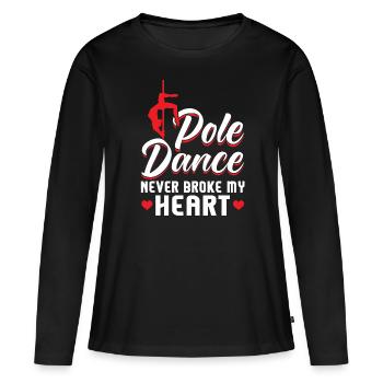 La pole dance ne m’a jamais brisé le cœur - T-shirt manches longues Premium bio Femme - noir - Devant - Julia (174cm)