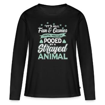 Animal Welfare Officer - Women's Premium Organic Long Sleeve Shirt - black - Front - Julia (174cm)