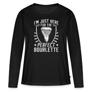 Fossiles, dent de requin - Fossil Hunter - T-shirt manches longues Premium bio Femme - noir - Devant - Julia (174cm)