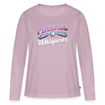 Flipper Whisperer - T-shirt manches longues Premium bio Femme - rose poudré - Devant - Julia (174cm)