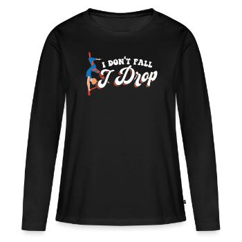 Je ne tombe pas je tombe - Aerialist - T-shirt manches longues Premium bio Femme - noir - Devant - Julia (174cm)