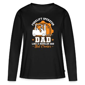 Forklift Operator Dad - Frauen Premium Bio Langarmshirt - Schwarz - Vorne - Julia (174cm)