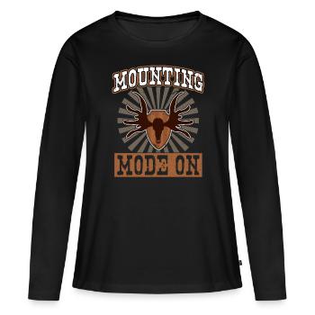 Mounting Mode On - Taxidermy - Frauen Premium Bio Langarmshirt - Schwarz - Vorne - Julia (174cm)