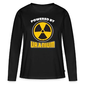 Propulsé par l’uranium - Génie nucléaire - T-shirt manches longues Premium bio Femme - noir - Devant - Julia (174cm)