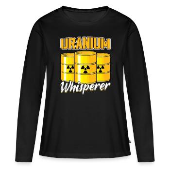 Uranium Whisperer - Génie nucléaire - T-shirt manches longues Premium bio Femme - noir - Devant - Julia (174cm)