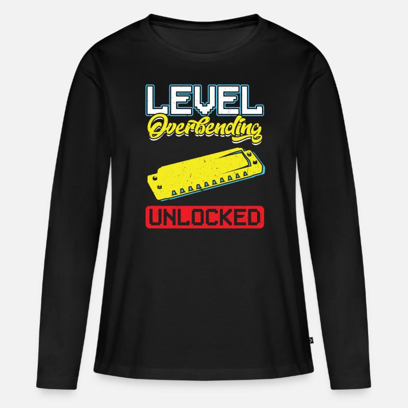 Level Overbending Unlocked - Harmonica Player - Women's Premium Organic Long Sleeve Shirt - black