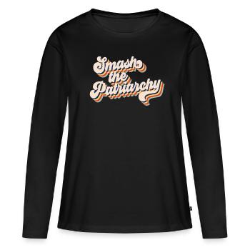 Machen Sie den feministischen Feminismus des Patri - Frauen Premium Bio Langarmshirt - Schwarz - Vorne - Julia (174cm)