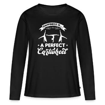 Une roue de charrette parfaite - T-shirt manches longues Premium bio Femme - noir - Devant - Julia (174cm)