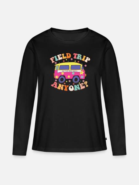 Exkursion jeder Schulbus Student Lehrer - Frauen Premium Bio Langarmshirt - Schwarz