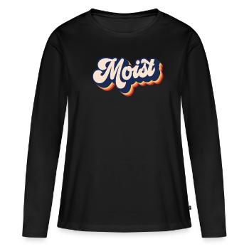 Feuchter Retro Funny Meme Sarkastischer Humoroffen - Frauen Premium Bio Langarmshirt - Schwarz - Vorne - Julia (174cm)