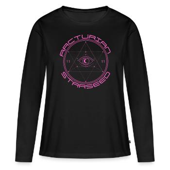 Arcturian Starseed 11:11 - Frauen Premium Bio Langarmshirt - Schwarz - Vorne - Julia (174cm)