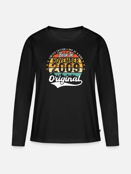 Legendär seit November 2009 - 2009 - Frauen Premium Bio Langarmshirt - Schwarz