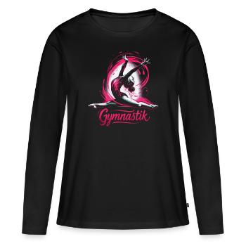 Gymnastik - Frauen Premium Bio Langarmshirt - Schwarz - Vorne - Julia (174cm)