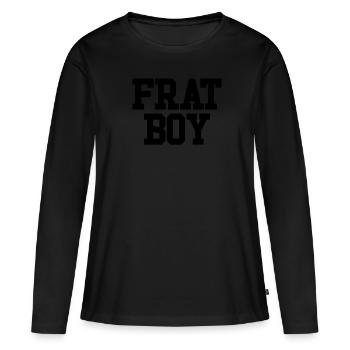 Roaring Boy Drôle Fraternité Messieurs Frère - T-shirt manches longues Premium bio Femme - noir - Devant - Julia (174cm)