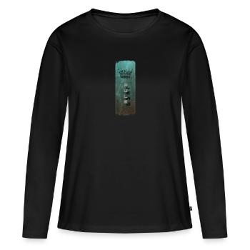 Rule et son ombre - Design avec couronne - T-shirt manches longues Premium bio Femme - noir - Devant - Julia (174cm)
