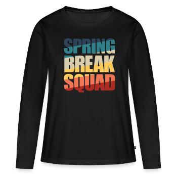 Spring Break Squad Retro Spring Break - Frauen Premium Bio Langarmshirt - Schwarz - Vorne - Julia (174cm)