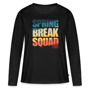 Spring Break Squad #2025 Retro Spring Break 2025 - Frauen Premium Bio Langarmshirt - Schwarz - Vorne - Julia (174cm)