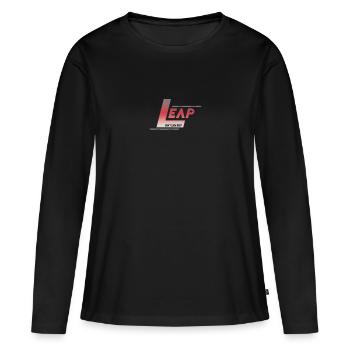 Bond en avant : Embrasser l’avenir - T-shirt manches longues Premium bio Femme - noir - Devant - Julia (174cm)