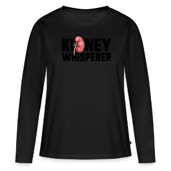 Nierenflüsterer Hämodialysetechniker Dialyse - Frauen Premium Bio Langarmshirt - Schwarz - Vorne - Julia (174cm)