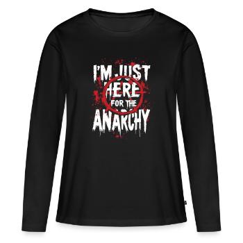 Rebellious Punk Style Design - Women's Premium Organic Long Sleeve Shirt - black - Front - Julia (174cm)
