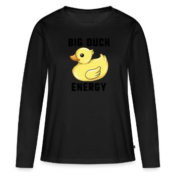 Big Duck Energy Rubber Duckie Funny Duck Hunter - Women's Premium Organic Long Sleeve Shirt - black - Front - Julia (174cm)