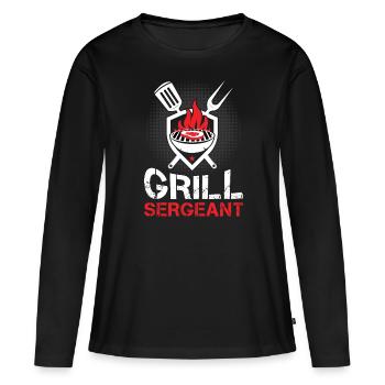 Grill Sergeant Grillmeister BBQ Lustig - Frauen Premium Bio Langarmshirt - Schwarz - Vorne - Julia (174cm)