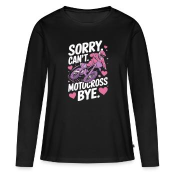 Motocross Female Motocross Rider Women Girl Saying - Women's Premium Organic Long Sleeve Shirt - black - Front - Julia (174cm)