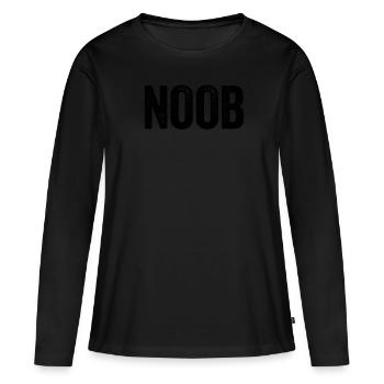 Noob Gamer Videospiel Noob - Frauen Premium Bio Langarmshirt - Schwarz - Vorne - Julia (174cm)