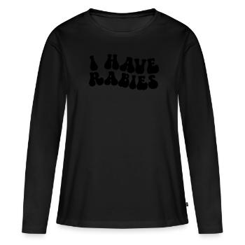 J’ai la rage, drôle, embarrassant, torride - T-shirt manches longues Premium bio Femme - noir - Devant - Julia (174cm)
