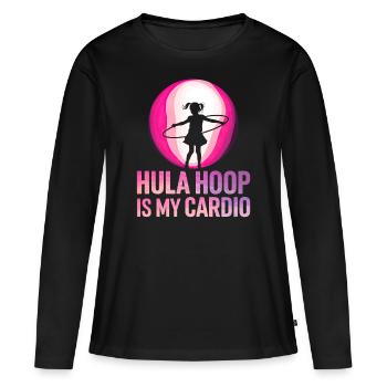 Dance Hoop Girl Dancer Hoop - Women's Premium Organic Long Sleeve Shirt - black - Front - Julia (174cm)