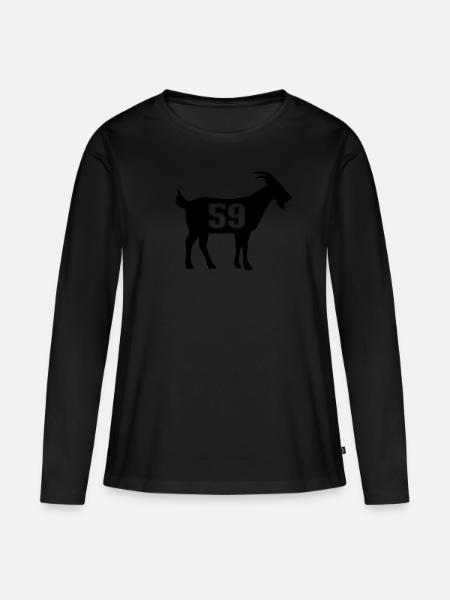 Goat 59 G.O.A.T. Number Fifty-Nine Chemise de chèvre - T-shirt manches longues Premium bio Femme - noir