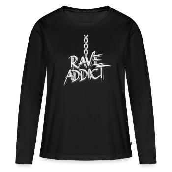 EDM Techno Rave Musique Festival - T-shirt manches longues Premium bio Femme - noir - Devant - Julia (174cm)
