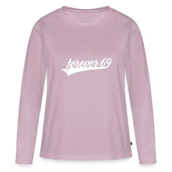 FOREVER 69 YOUNG 70.GEBURTSTAG - Frauen Premium Bio Langarmshirt - Altrosa - Vorne - Julia (174cm)