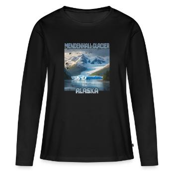 Glacier Mendenhall, Alaska - T-shirt manches longues Premium bio Femme - noir - Devant - Julia (174cm)