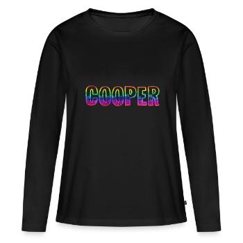 cooper rs arc-en-ciel - T-shirt manches longues Premium bio Femme - noir - Devant - Julia (174cm)