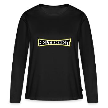 Seltenheit Selten Limitiert - Frauen Premium Bio Langarmshirt - Schwarz - Vorne - Julia (174cm)
