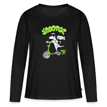 Scooter gear - Women's Premium Organic Long Sleeve Shirt - black - Front - Julia (174cm)