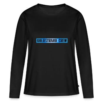 Équipage des Sables d’or - T-shirt manches longues Premium bio Femme - noir - Devant - Julia (174cm)