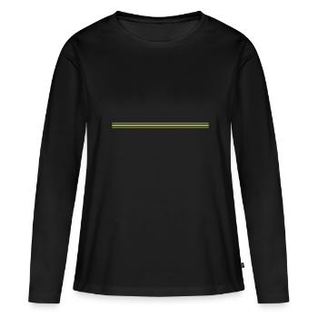 Dash Symbol Line - Women's Premium Organic Long Sleeve Shirt - black - Front - Julia (174cm)