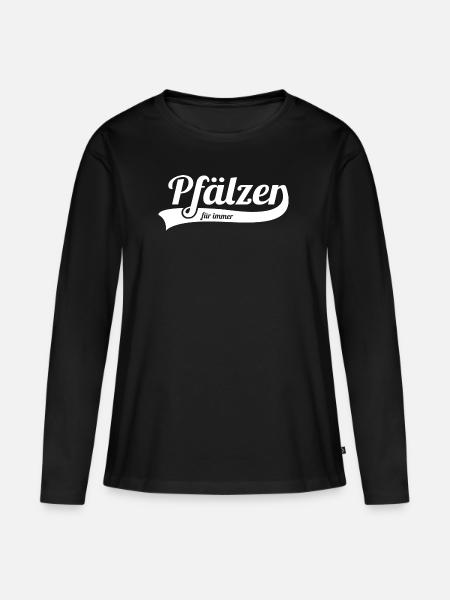 Pfälzer für immer - Frauen Premium Bio Langarmshirt - Schwarz