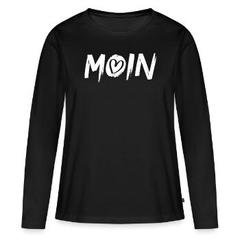 Moin Maritim Nordsee Ostfriesland Hambourg - T-shirt manches longues Premium bio Femme - noir - Devant - Julia (174cm)
