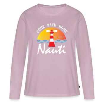 Lighthouse Nautica - Frauen Premium Bio Langarmshirt - Altrosa - Vorne - Julia (174cm)
