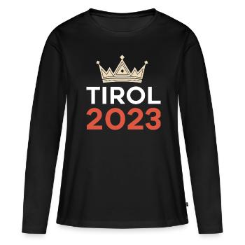 Tyrol 2023 - T-shirt manches longues Premium bio Femme - noir - Devant - Julia (174cm)