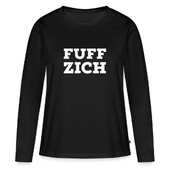 Anniversaire 50 Fifty fuffz idée cadeau homme - T-shirt manches longues Premium bio Femme - noir - Devant - Julia (174cm)