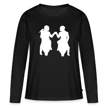 Bikercouple Couple Couple Motorcycle Super sportsman - Women's Premium Organic Long Sleeve Shirt - black - Front - Julia (174cm)