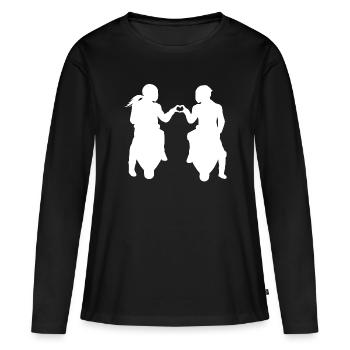 Bikercouple Couple Couple Motorcycle Super sportsman - Women's Premium Organic Long Sleeve Shirt - black - Front - Julia (174cm)
