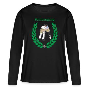 Tour final Schwinger - T-shirt manches longues Premium bio Femme - noir - Devant - Julia (174cm)