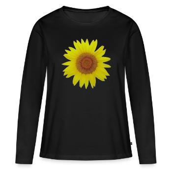 Tournesol - T-shirt manches longues Premium bio Femme - noir - Devant - Julia (174cm)